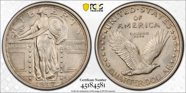 1917 25C Type 1 MS64FH