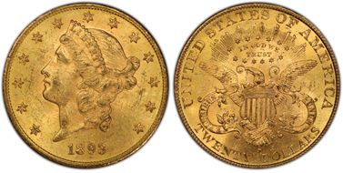 1893-S $20 MS63+