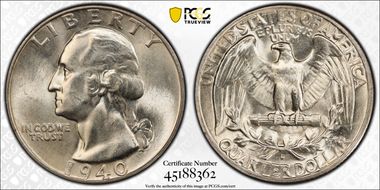 1940-D 25C MS66
