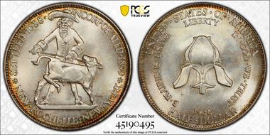 1938 50C New Rochelle MS66