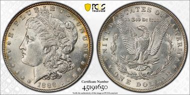 1886 $1 AU58