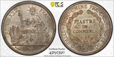 1901-A Piastre Lec-284 AU58