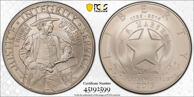 2015-P $1 U.S. Marshals Service MS69