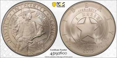 2015-P $1 U.S. Marshals Service MS69