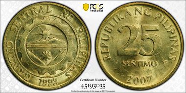 2007 25 Sen MS63