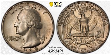 1969-D/D 25C RPM FS-501 MS66