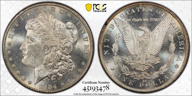 1884-CC $1 GSA Hoard MS63