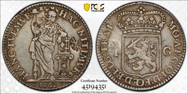 (1811-54) Gulden KM-193.3 C/M on Utrecht 1G XF45