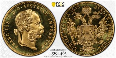 "1915" Ducat Restrike KM-2267  Au MS67