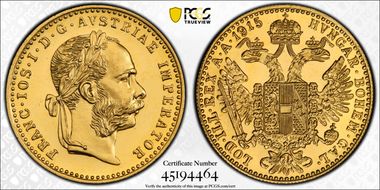 "1915" Ducat Restrike KM-2267  Au MS67