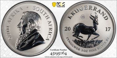 2017 KRand 50th Anniv. Krugerrand MS68