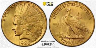 1926 $10 MS62