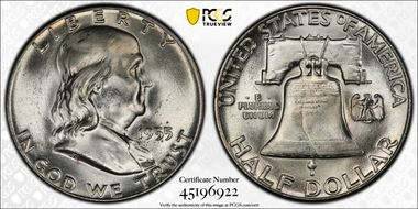 1955 50C MS64FBL