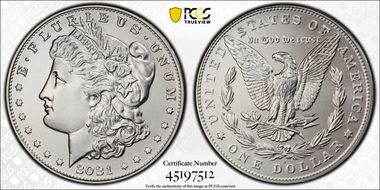 2021-D $1 Morgan Dollar 100th Anniversary MS69