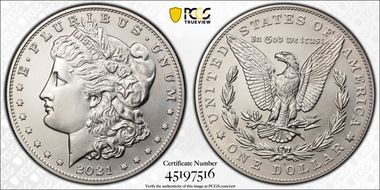 2021-S $1 Morgan Dollar 100th Anniversary MS70