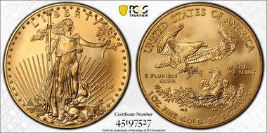2018 $50 Gold Eagle MS69