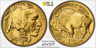 2008 $50 American Buffalo .9999 Fine Gold MS69