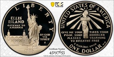 1986-S $1 Statue Of Liberty PR69DCAM