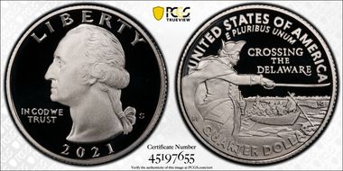 2021-S 25C Crossing the Delaware PR70DCAM