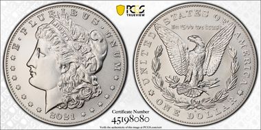 2021-S $1 Morgan Dollar 100th Anniversary MS70