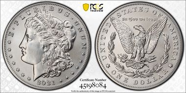 2021 $1 Morgan Dollar 100th Anniversary MS69