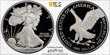2021-S $1 Silver Eagle - Type 2 PR70DCAM