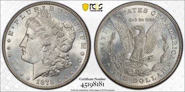 1878 7TF $1 Reverse of 1878 MS63