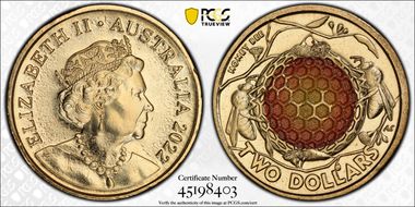 2022 $2 Honey Bee Colorized MS67