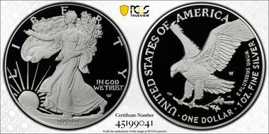 2022-W  $1 Silver Eagle PR70DCAM