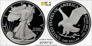 2022-W  $1 Silver Eagle PR69DCAM