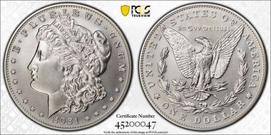 2021-S $1 Morgan Dollar 100th Anniversary MS70