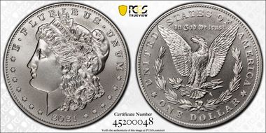 2021-D $1 Morgan Dollar 100th Anniversary MS69