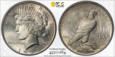 1934 $1 MS62