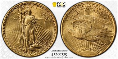 1925-S $20 AU58