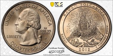 2012-D 25C Hawaii Volcanoes NP MS66