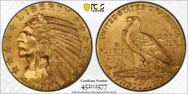 1908-D $5 MS64