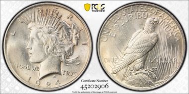 1924 $1 MS62