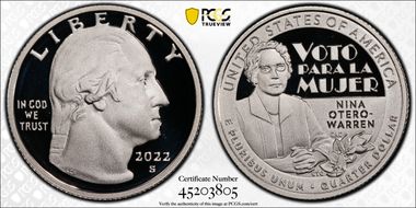 2022-S 25C Nina Otero-Warren-Silver PR70DCAM