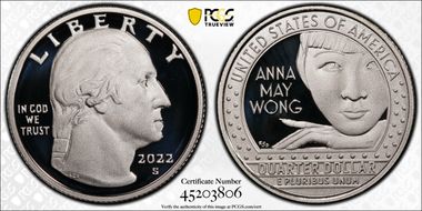 2022-S 25C Anna May Wong-Silver PR69DCAM