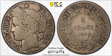 1872-K 1 Fr Gad-465a F-216 F15