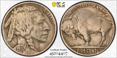 1937-D 5C 3 Legs F15