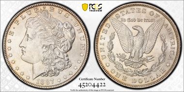 1887 $1 MS62