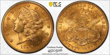1904 $20 MS65