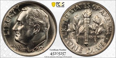 1970-D 10C FS-901, Reverse of 1968 MS67FB