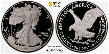 2022-W  $1 Silver Eagle Congratulations Set PR69DCAM