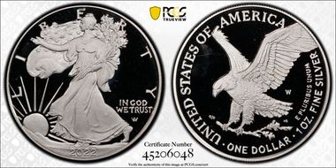 2022-W  $1 Silver Eagle First Strike PR68DCAM