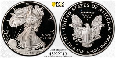 1999-P $1 Silver Eagle PR68DCAM