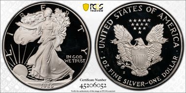 1986-S $1 Silver Eagle PR68DCAM