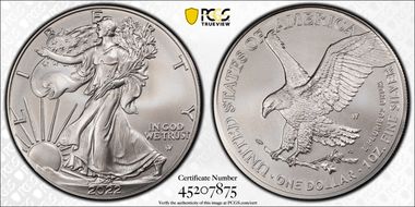 2022-W $1 Burnished Silver Eagle First Strike SP70