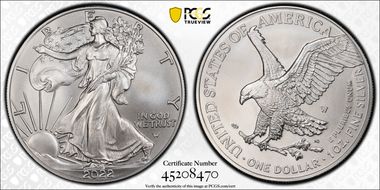 2022-W $1 Burnished Silver Eagle First Strike SP70